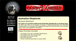 Desktop Screenshot of candysaussies.com