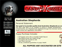 Tablet Screenshot of candysaussies.com